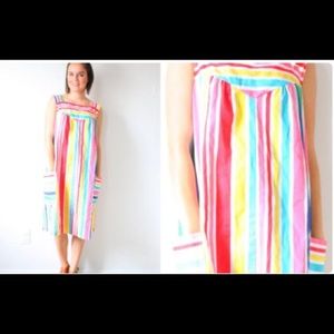 Vintage boho rainbow dress